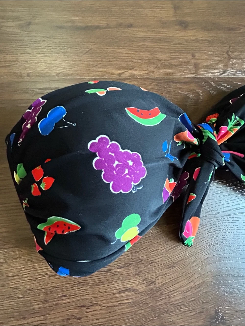 Kate Spade Fruits Bandeau Bikini Top & High Cut Bottom Swimsuit Set S